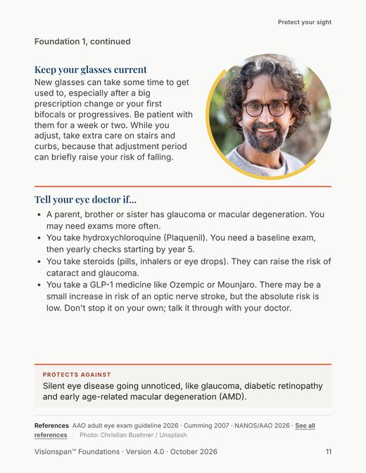Page preview: Foundation 1, the right eye exam at the right time